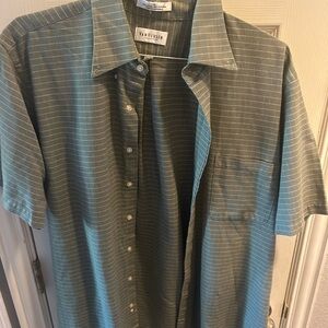 Van Heusen Men's Casual Blue Striped Shirt